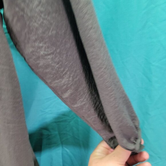 H&M Womens Gray Shift Dress Size 8 3/4 Sleeves Back Zipper Knee-Length - Picture 9 of 10